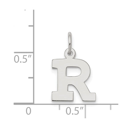 Sterlingsilber Rhodiniert Block Buchstabe R Initiale Charm