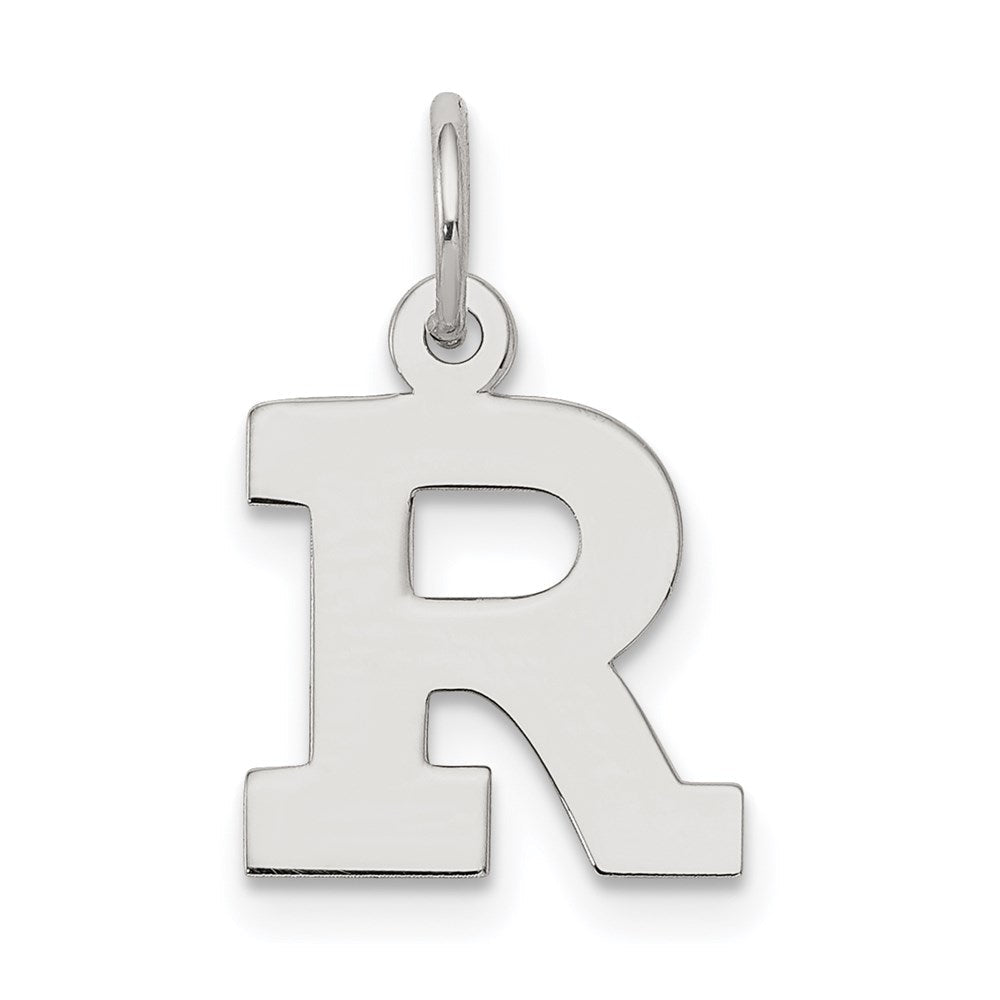 Sterlingsilber Rhodiniert Block Buchstabe R Initiale Charm