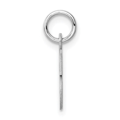Sterlingsilber Rhodiniert Block Buchstabe S Initiale Charm