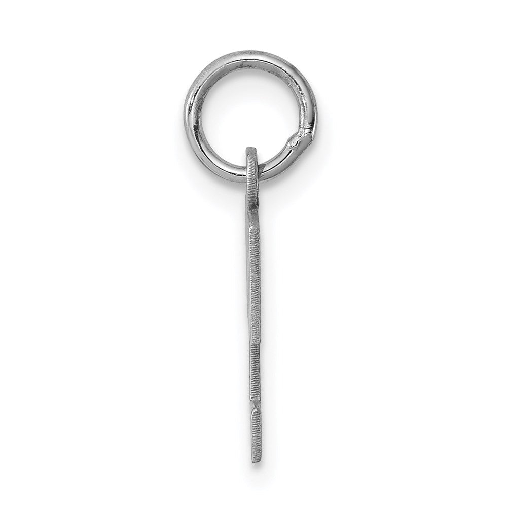 Sterlingsilber Rhodiniert Block Buchstabe T Initiale Charm