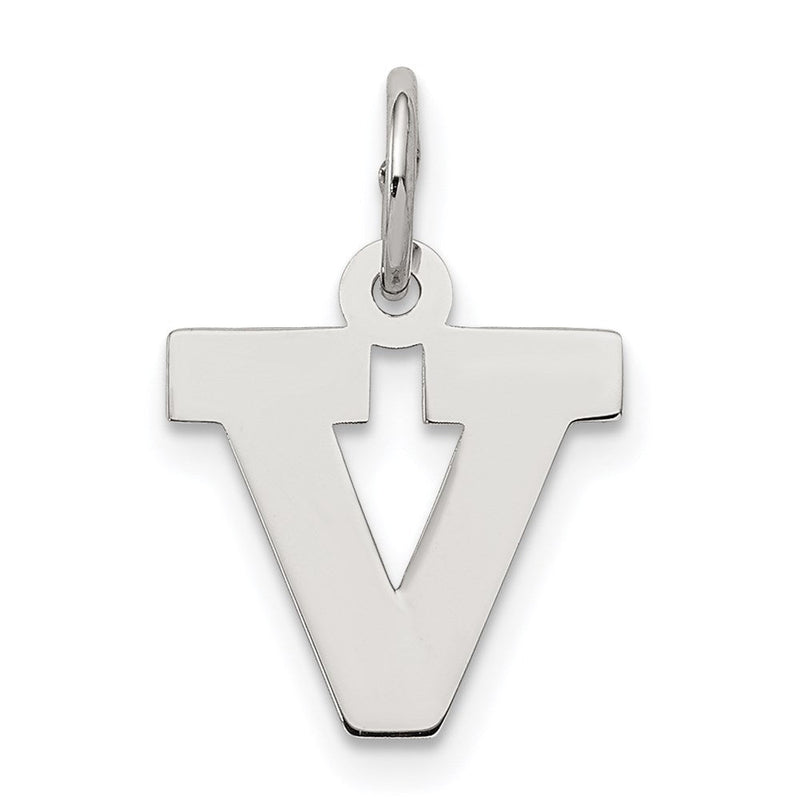 Sterlingsilber Rhodiniert Block Buchstabe U Initiale Charm
