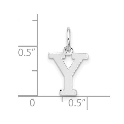 Sterlingsilber Rhodiniert Block Buchstabe Y Initiale Charm