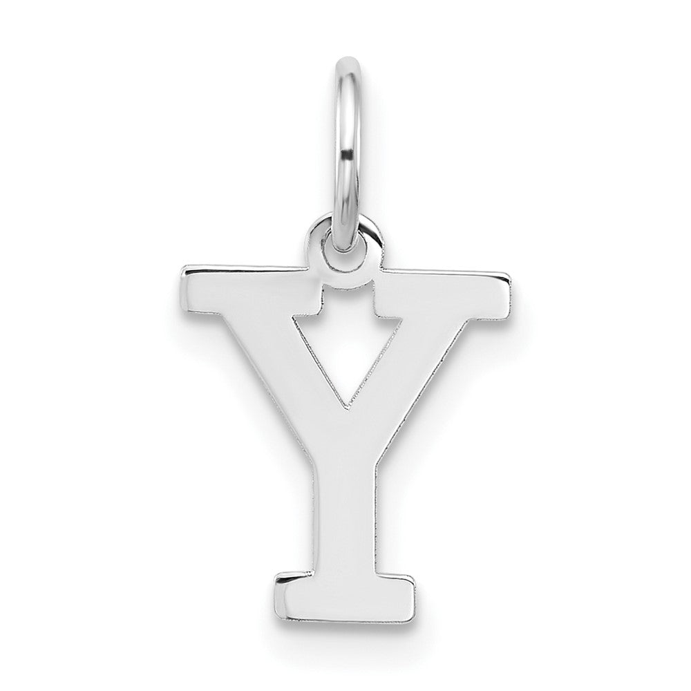 Sterlingsilber Rhodiniert Block Buchstabe Y Initiale Charm