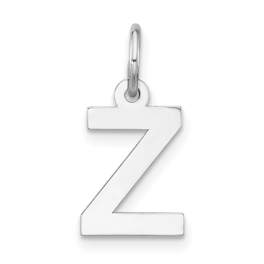 Sterlingsilber Rhodiniert Block Buchstabe Z Initiale Charm