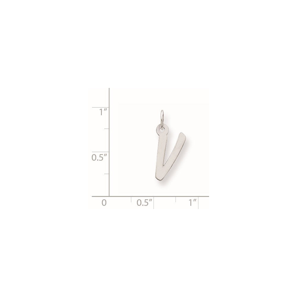 Sterlingsilber Mittel Initiale V Charm