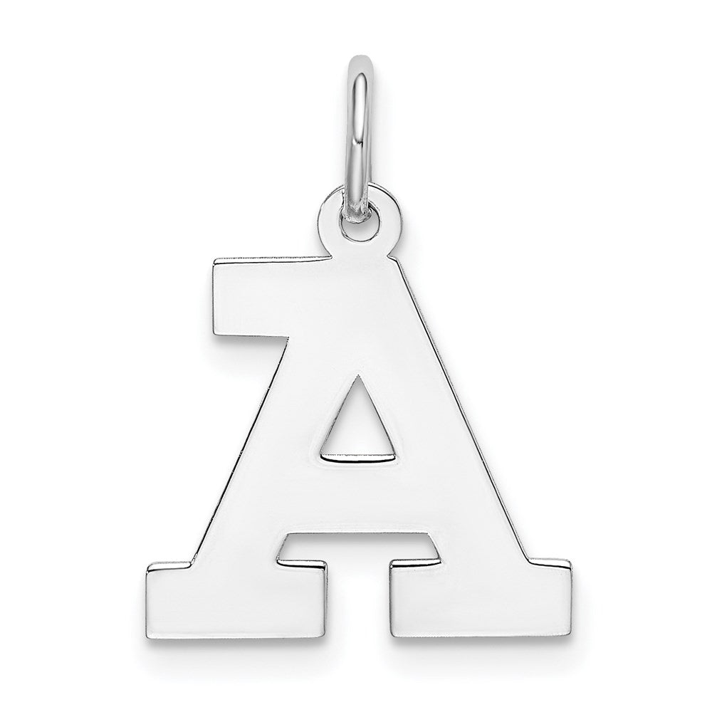 Sterlingsilber Rhodiniert Block Buchstabe A Initiale Charm