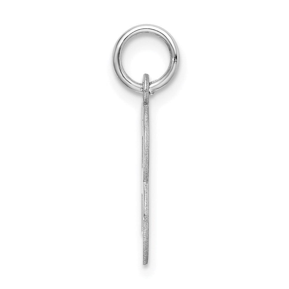 Sterlingsilber Rhodiniert Block Buchstabe B Initiale Charm