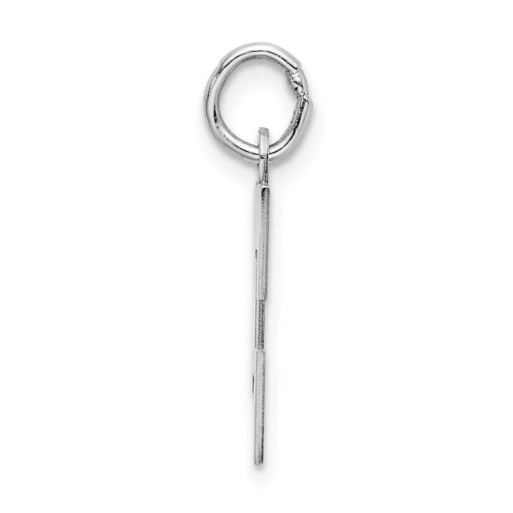 Sterlingsilber Rhodiniert Block Buchstabe E Initiale Charm
