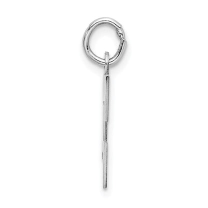Sterlingsilber Rhodiniert Block Buchstabe E Initiale Charm