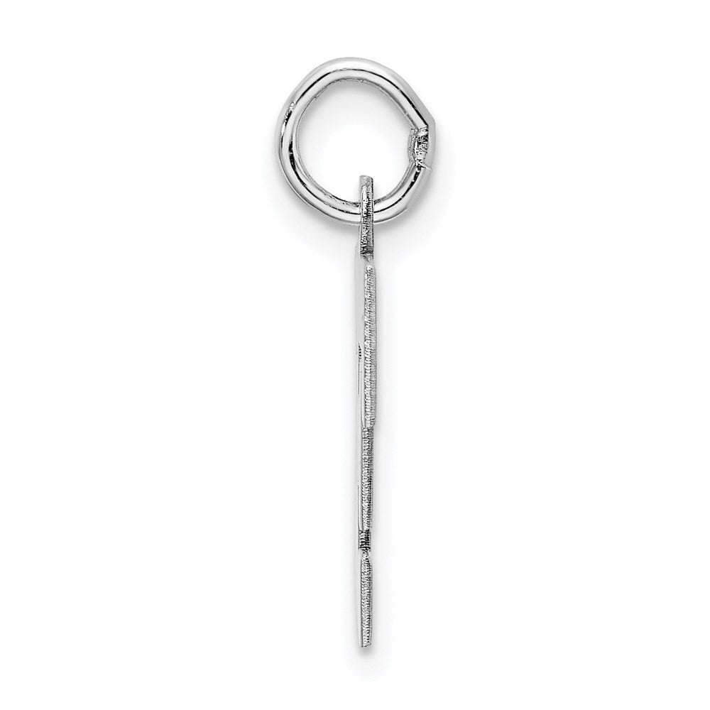 Sterlingsilber Rhodiniert Block Buchstabe F Initiale Charm