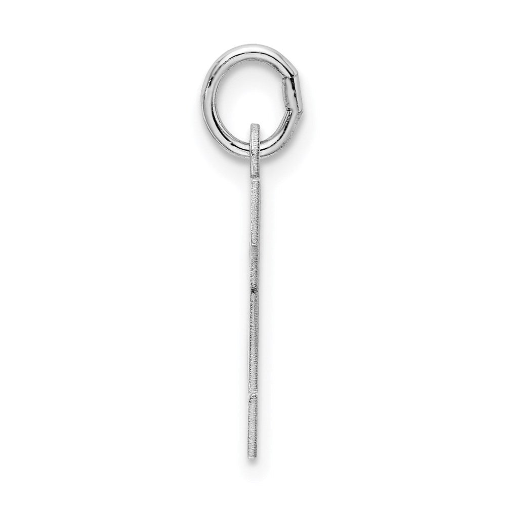 Sterlingsilber Rhodiniert Block Buchstabe H Initiale Charm