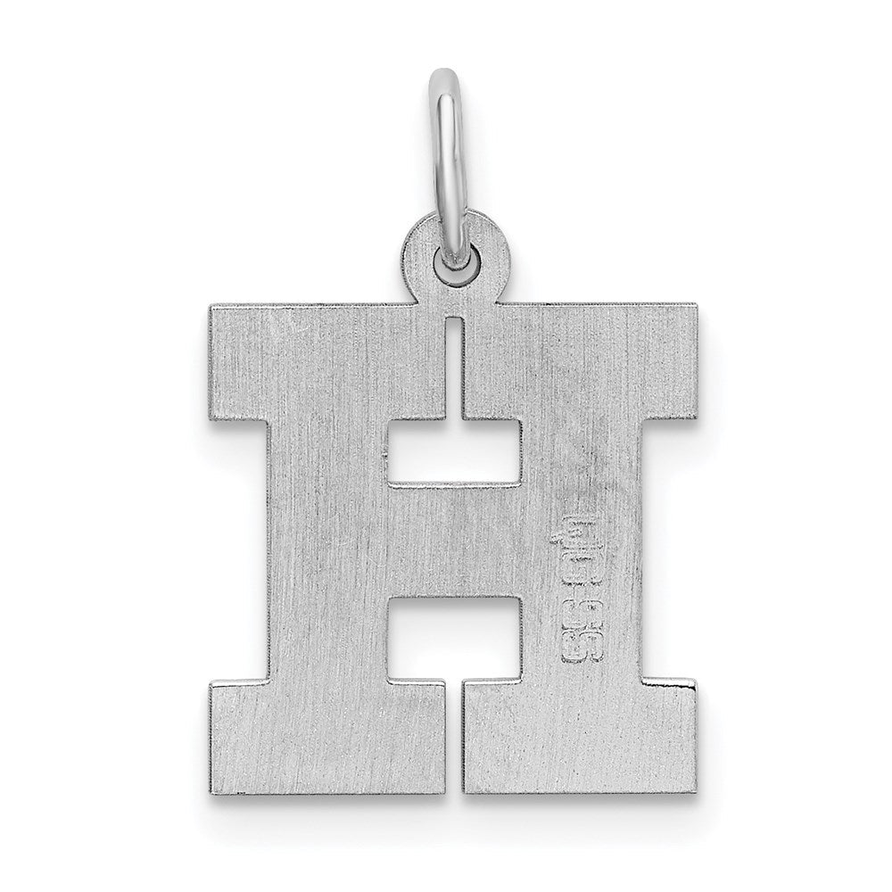 Sterlingsilber Rhodiniert Block Buchstabe H Initiale Charm