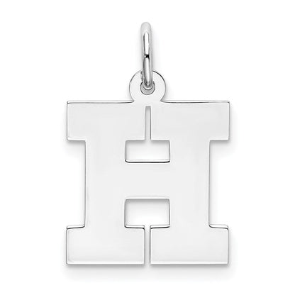 Sterlingsilber Rhodiniert Block Buchstabe H Initiale Charm