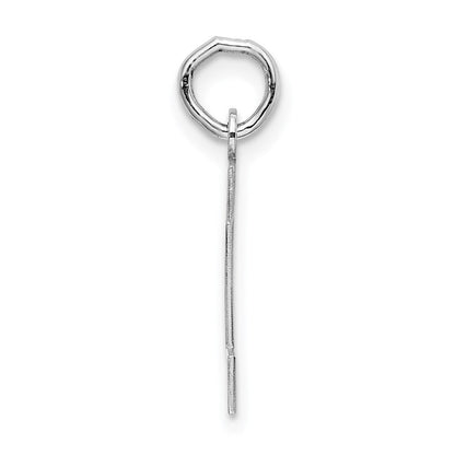 Sterlingsilber Rhodiniert Block Buchstabe I Initiale Charm