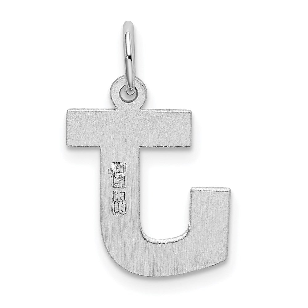 Sterlingsilber Rhodiniert Block Buchstabe J Initiale Charm