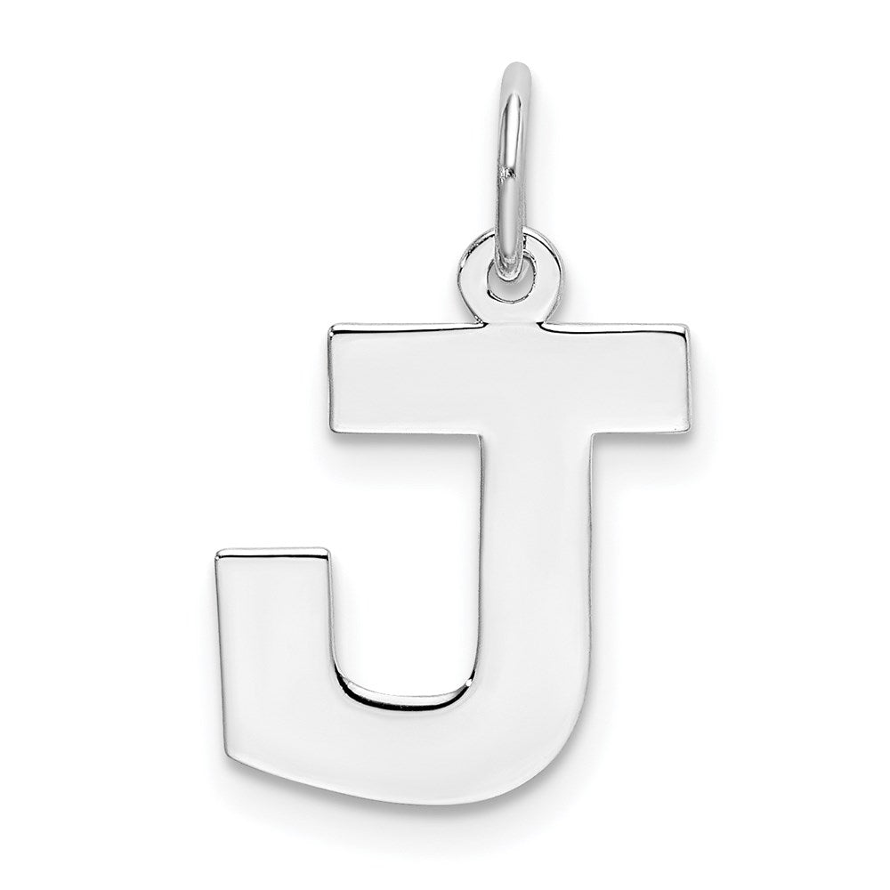Sterlingsilber Rhodiniert Block Buchstabe J Initiale Charm