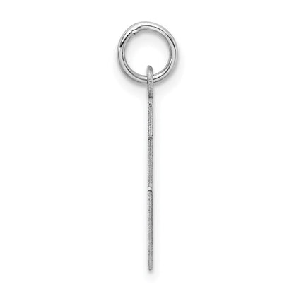 Sterlingsilber Rhodiniert Block Buchstabe L Initiale Charm