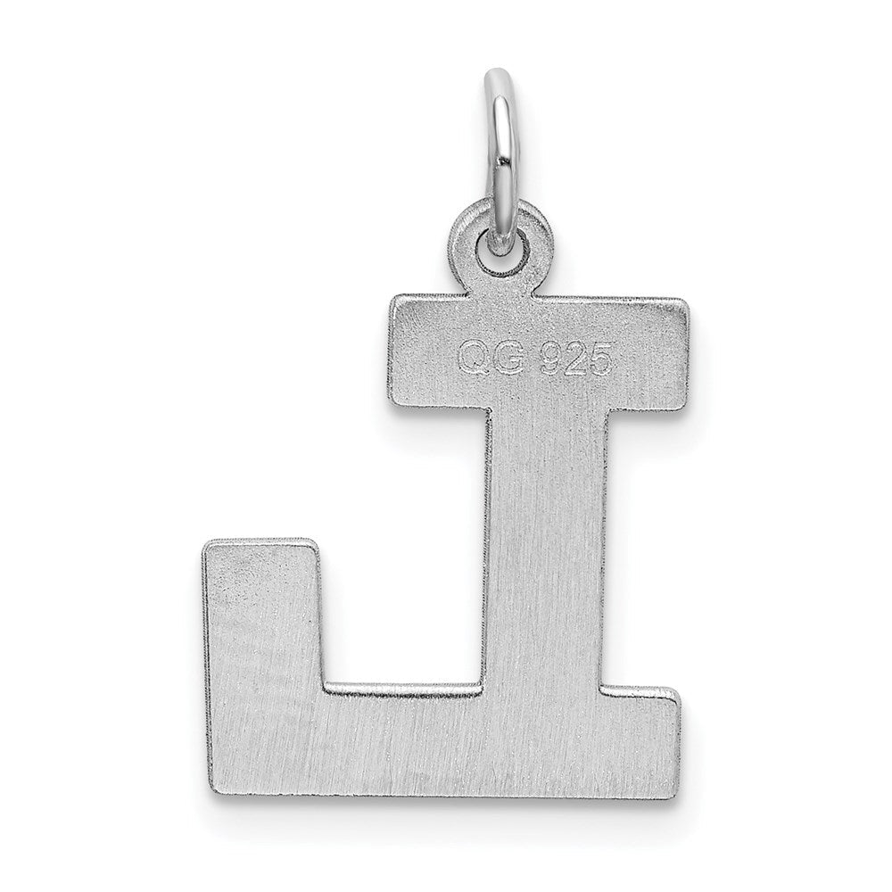 Sterlingsilber Rhodiniert Block Buchstabe L Initiale Charm