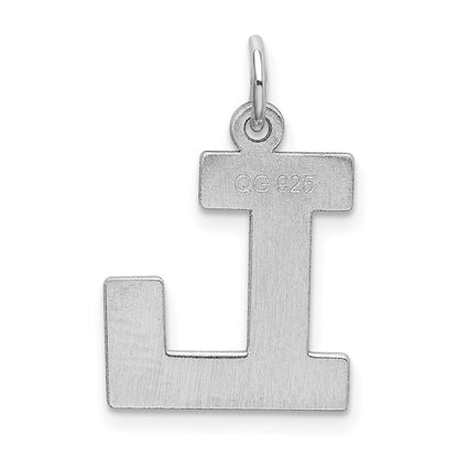 Sterlingsilber Rhodiniert Block Buchstabe L Initiale Charm