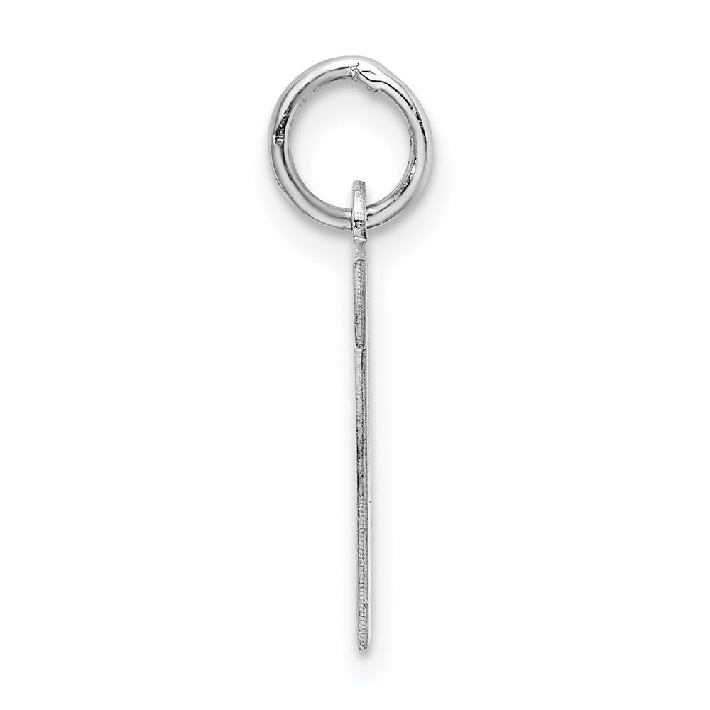 Sterlingsilber Rhodiniert Block Buchstabe N Initiale Charm