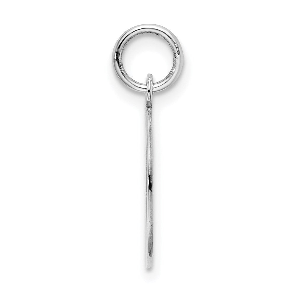 Sterlingsilber Rhodiniert Block Buchstabe O Initiale Charm