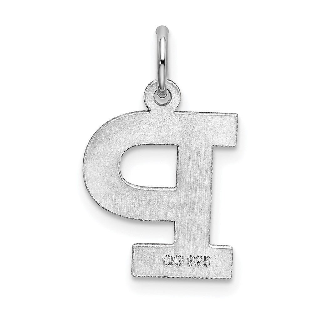 Sterlingsilber Rhodiniert Block Buchstabe P Initiale Charm