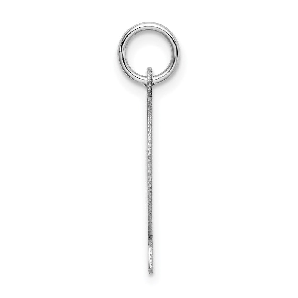 Sterlingsilber Rhodiniert Block Buchstabe Q Initiale Charm