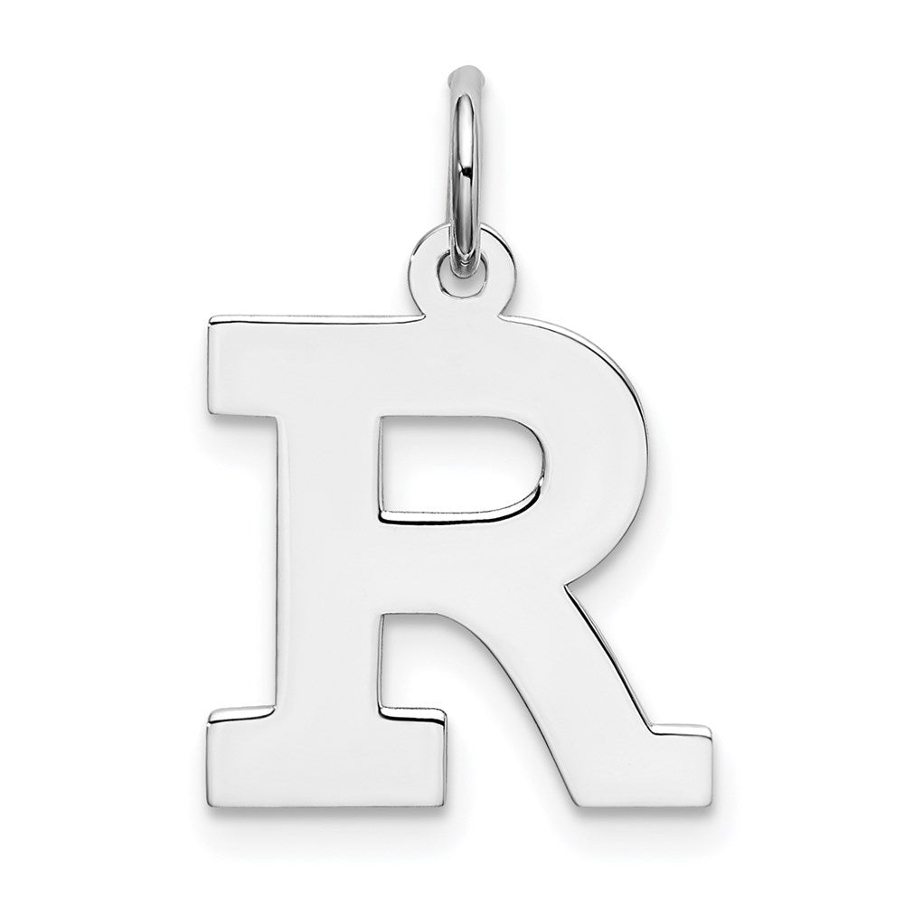 Sterlingsilber Rhodiniert Block Buchstabe R Initiale Charm