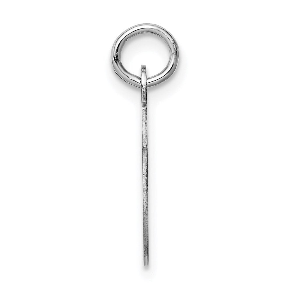 Sterlingsilber Rhodiniert Block Buchstabe U Initiale Charm