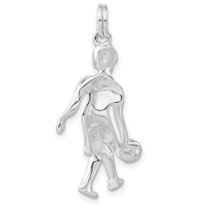 Sterlingsilber Poliert Synthetisch Perle Female Bowler Charm
