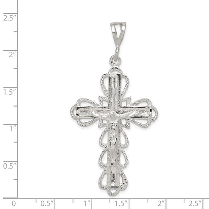 Sterlingsilber Diamantiert Kruzifix Anhänger