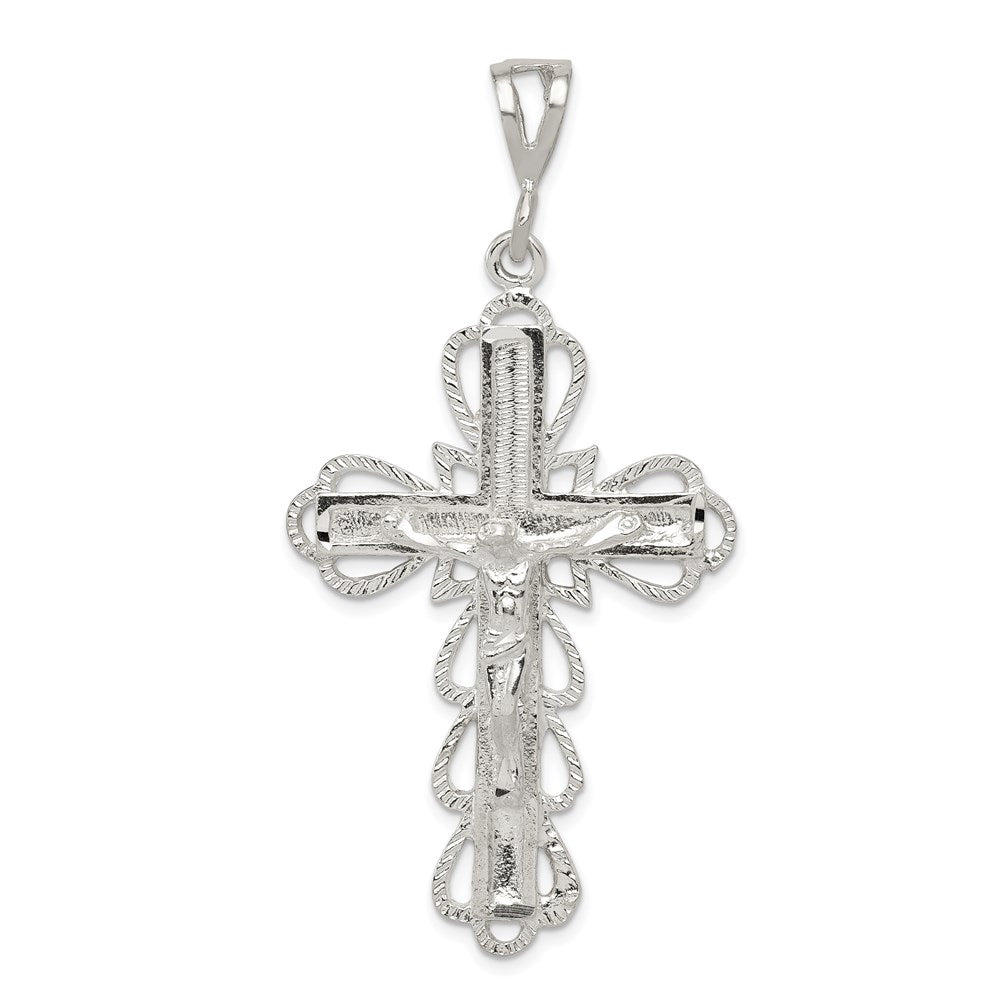 Sterlingsilber Diamantiert Kruzifix Anhänger