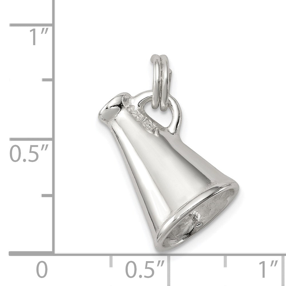 Sterlingsilber Rhodiniert Megaphone Charm