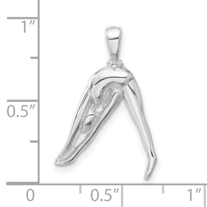 Sterlingsilber Person Stretching Anhänger