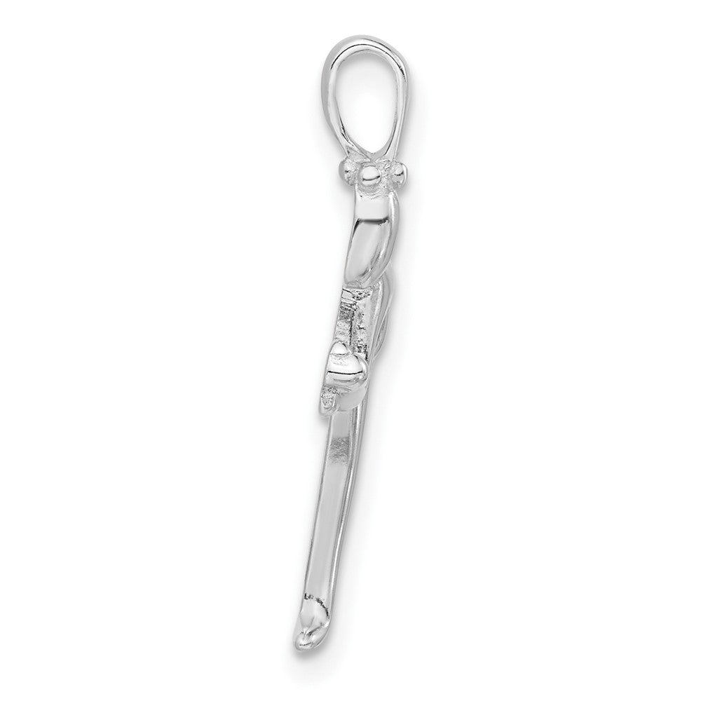 Sterlingsilber Poliert Person Stretching Anhänger