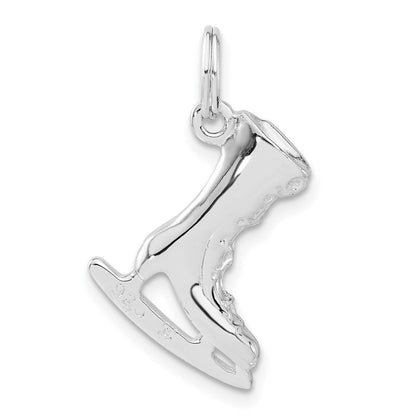 Sterlingsilber 3-d Poliert Eis Skate Charm