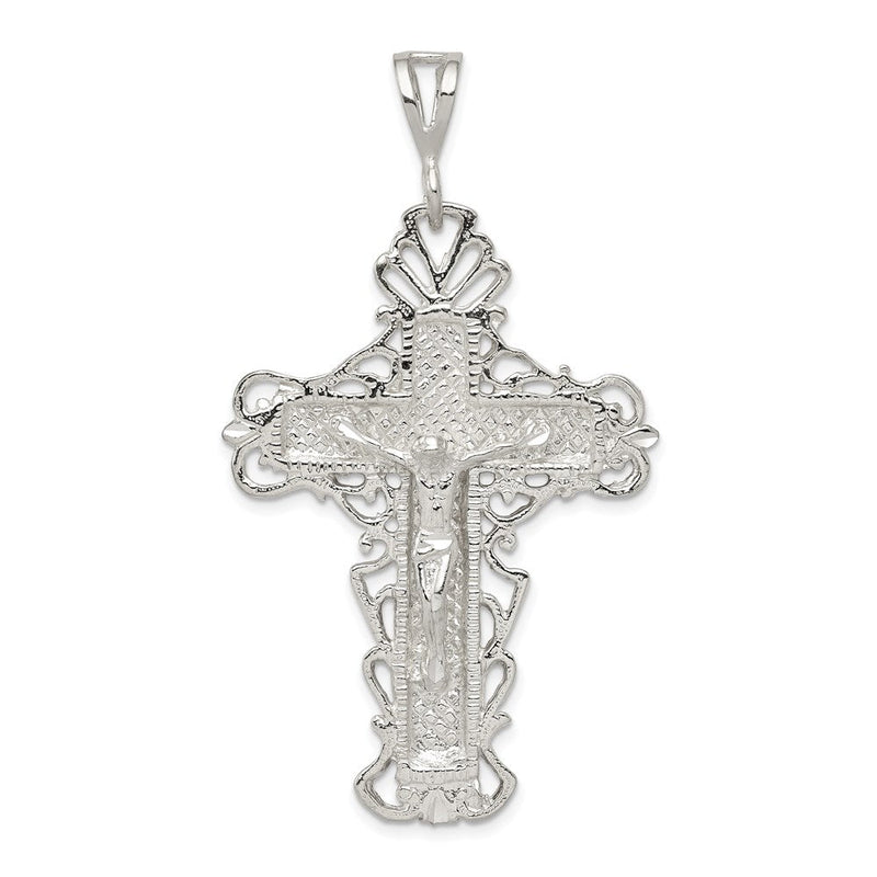 Sterlingsilber Diamantiert Kruzifix Anhänger