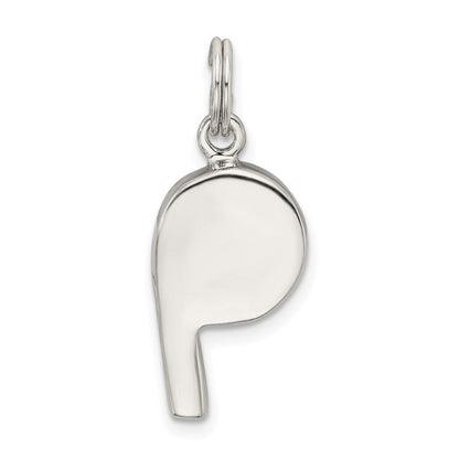 Sterlingsilber Rhodiniert Poliert Whistle Charm