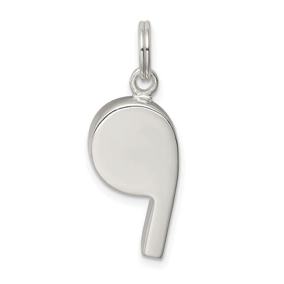 Sterlingsilber Rhodiniert Poliert Whistle Charm