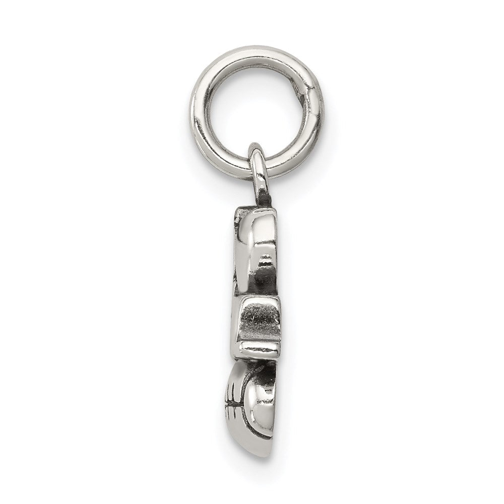 Sterlingsilber Antik I (heart) Football Charm