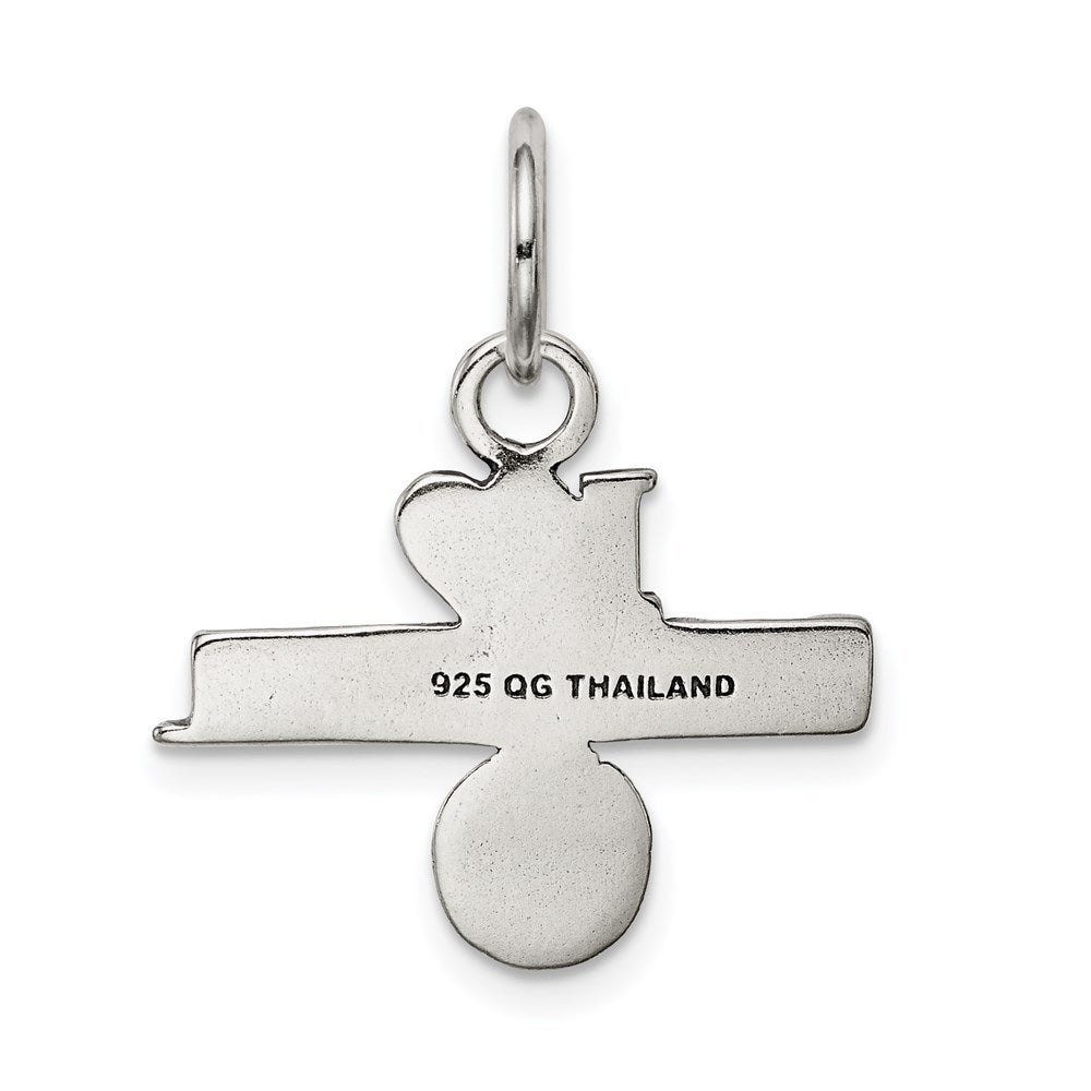 Sterlingsilber Antik I (heart) Basketball Charm