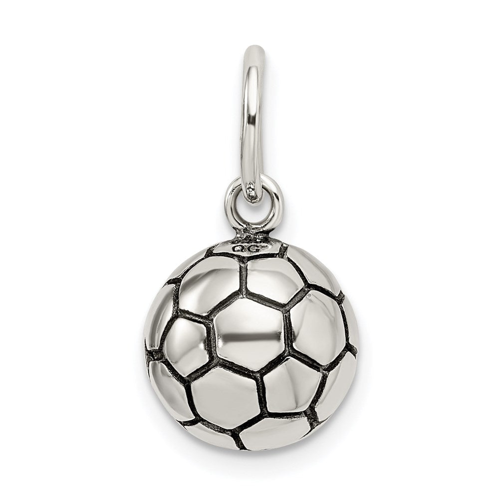 Sterlingsilber Antik Fußball Kugel Charm