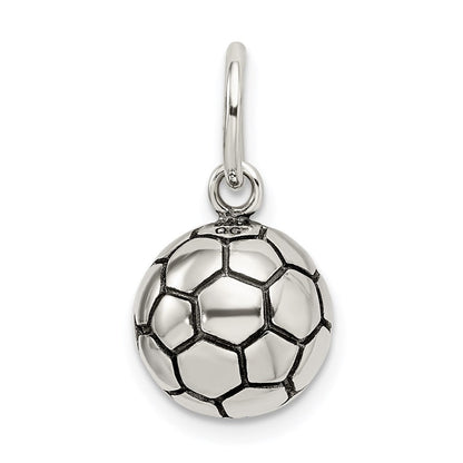 Sterlingsilber Antik Fußball Kugel Charm