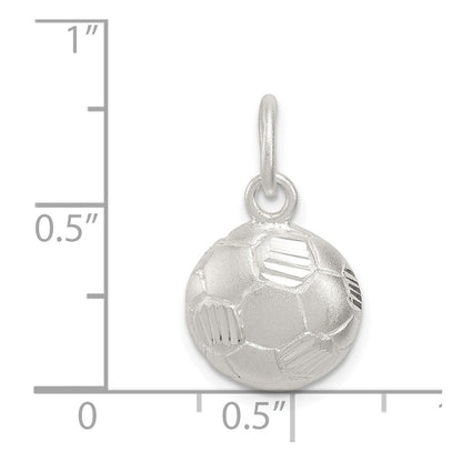Sterlingsilber Diamantiert Fußball Kugel Charm