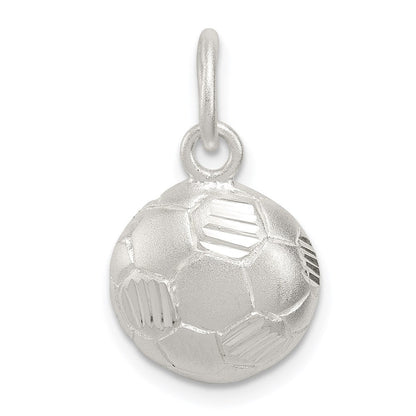 Sterlingsilber Diamantiert Fußball Kugel Charm