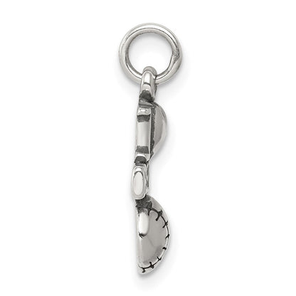 Sterlingsilber Antik I (heart) Baseball Charm