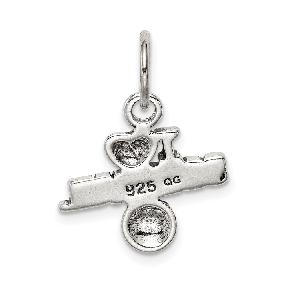 Sterlingsilber Antik I (heart) Softball Charm
