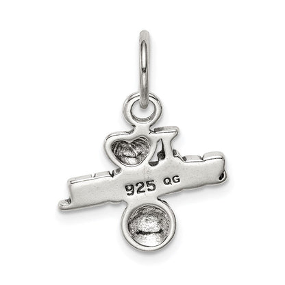 Sterlingsilber Antik I (heart) Softball Charm