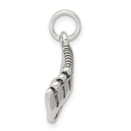 Sterlingsilber Antikisiert Baseball Glove mit Synthetisch Perle Charm