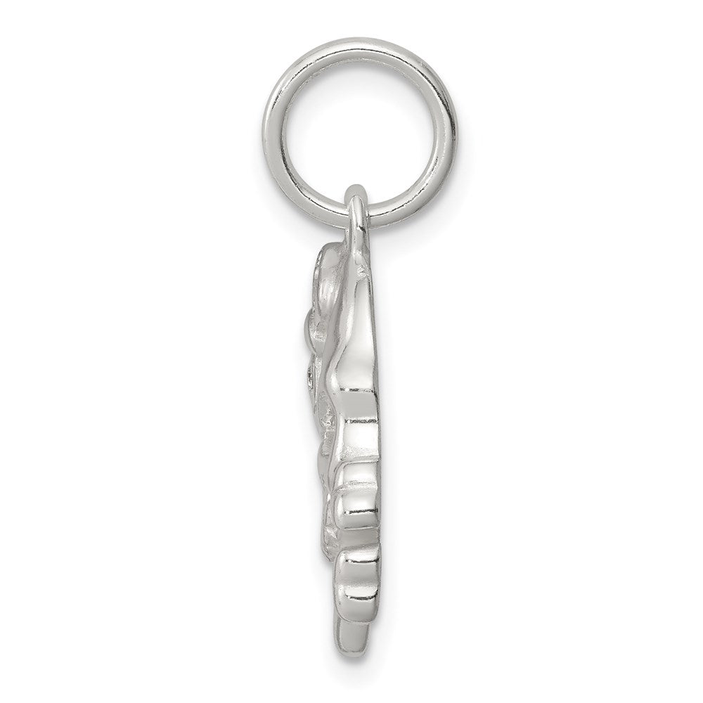 Sterlingsilber Zirkonia Totenkopf Charm
